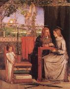 Dante Gabriel Rossetti Girlhood of Mary Virgin painting